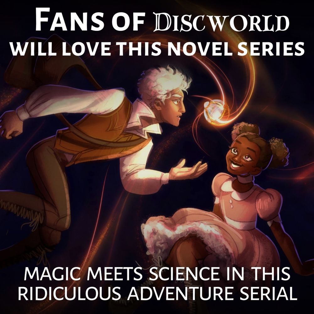 Fans of Discworld will love this novel series. Magic meets science in this ridiculous adventure serial.
