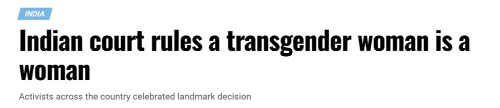 Indian court rules a transgender woman is a woman
Activists across the country celebrated landmark decision


