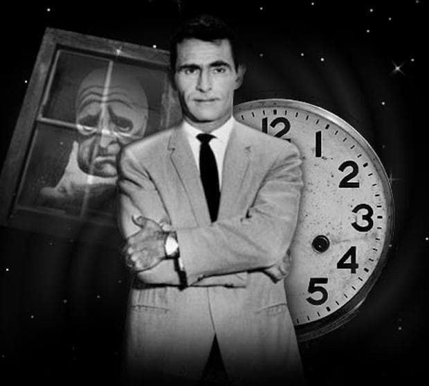 Your host, Rod Serling, presenting perhaps the most impossible of premises.