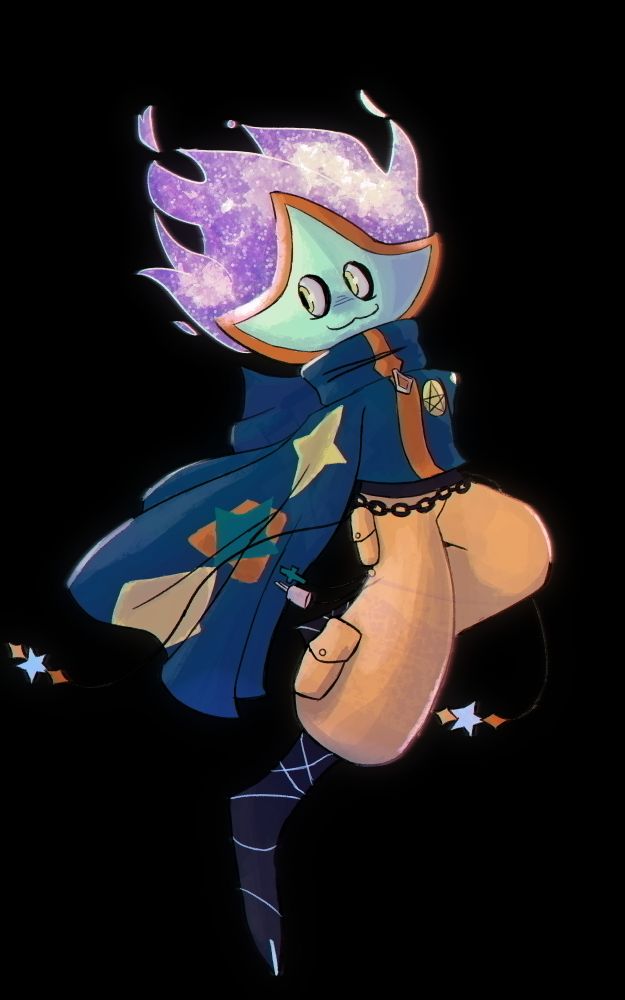 Star OC floating in the air. This variation uses a mix of chromatic aberration and a vhs effect. 