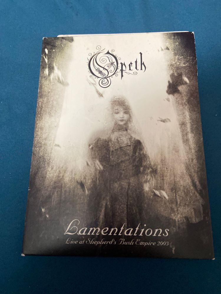 A dvd copy of Opeth’s Lamentations, live from Shepherds Bush Empire 2003