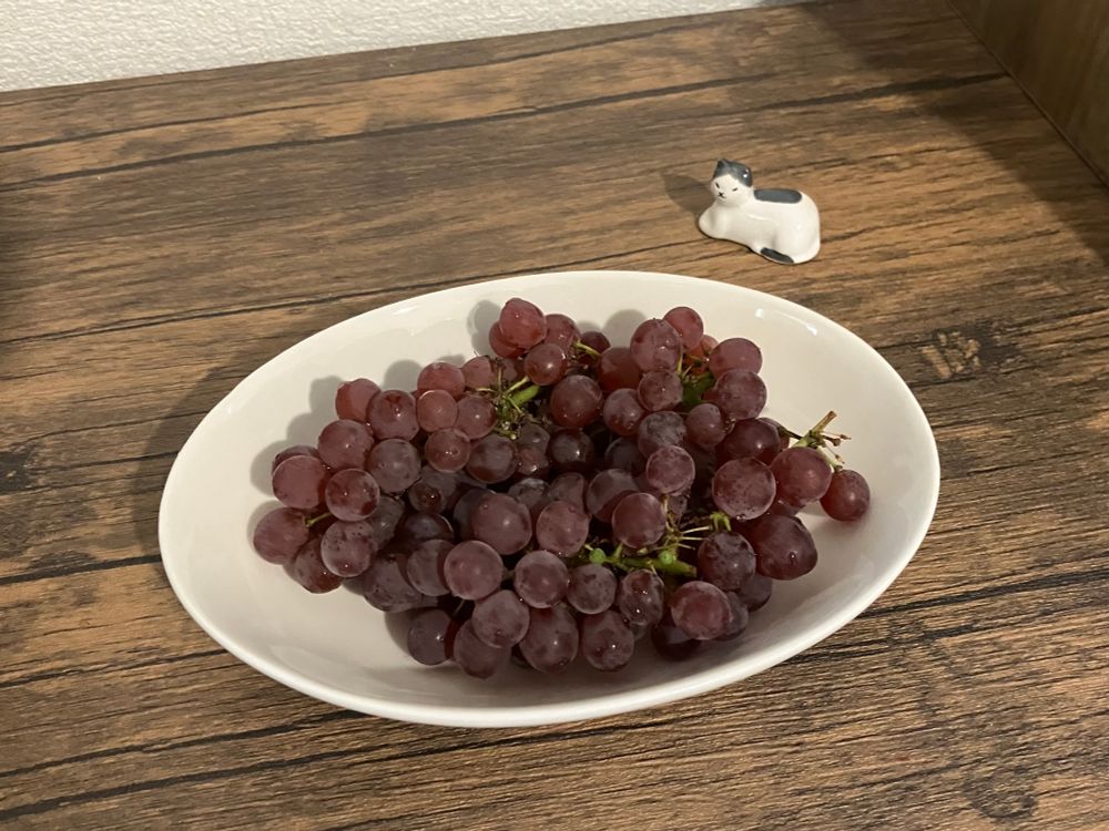 皿に盛ったデラウェア