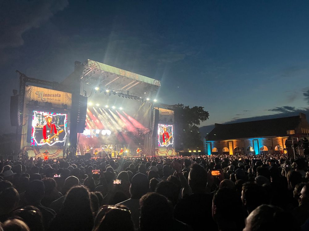 Green Day on the Skipper Stage close out the festival before a huge crowd.