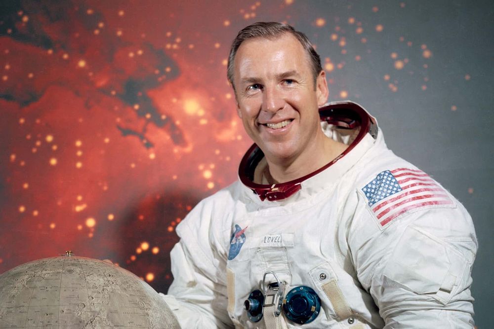 Jim Lovell in space suit