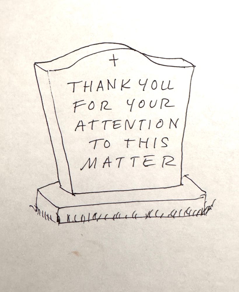 A headstone that reads 