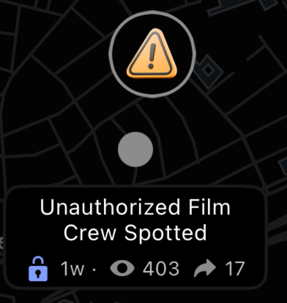 Unauthorized Film
Crew Spotted
1w 