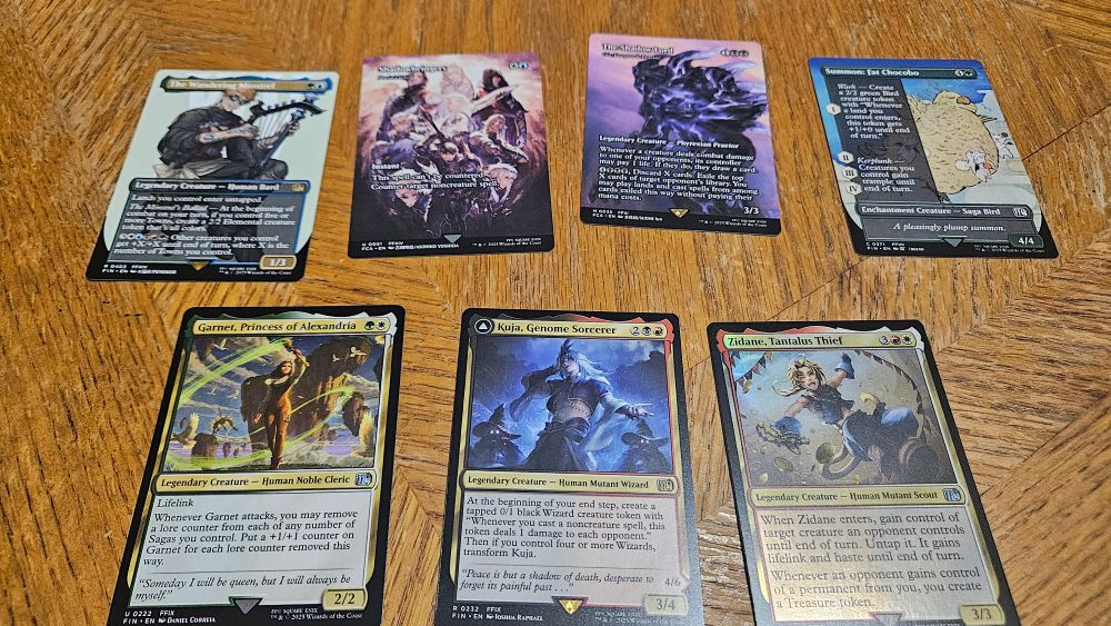 the wandering minstrel
shadowbringers
the shadow lord
fat chocobo
garnet, princess of alexandria
kuja, genome soldier
zidane, tantalus thief