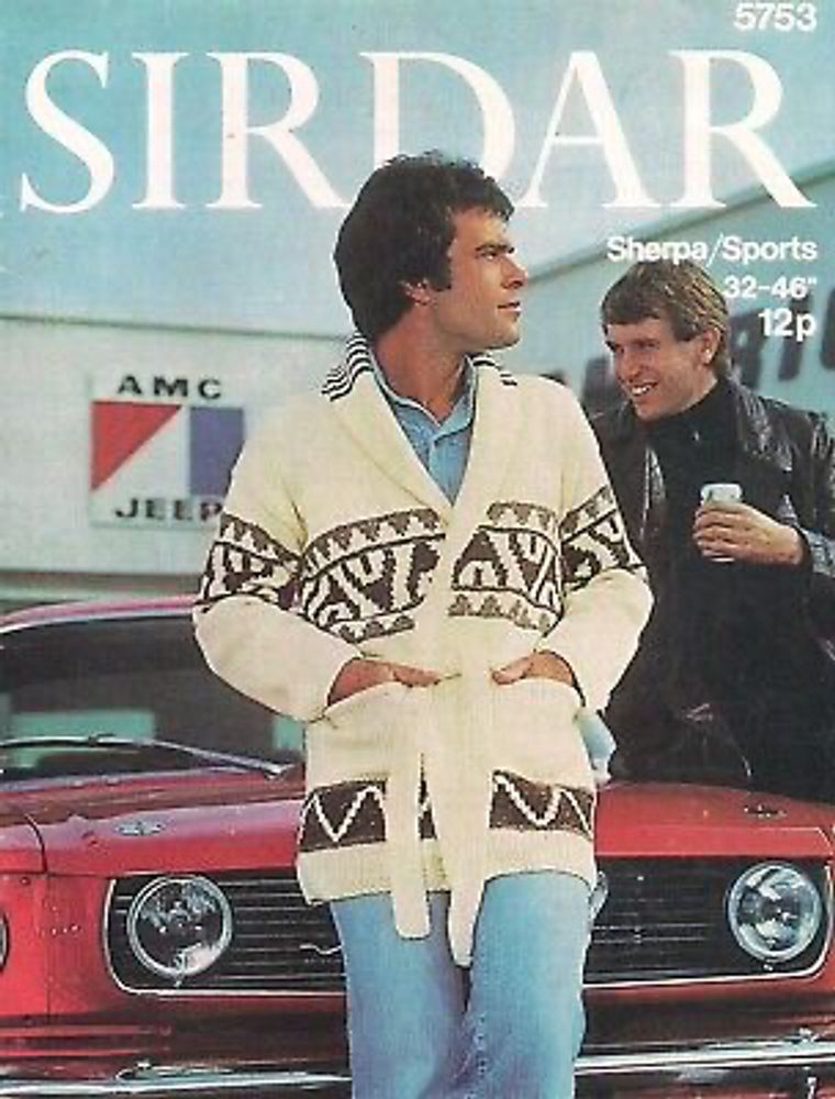 Vintage Knitting Pattern. Unisex 'Starsky' Cardigan. 32-46 Inches. Aran Wool.  | eBay