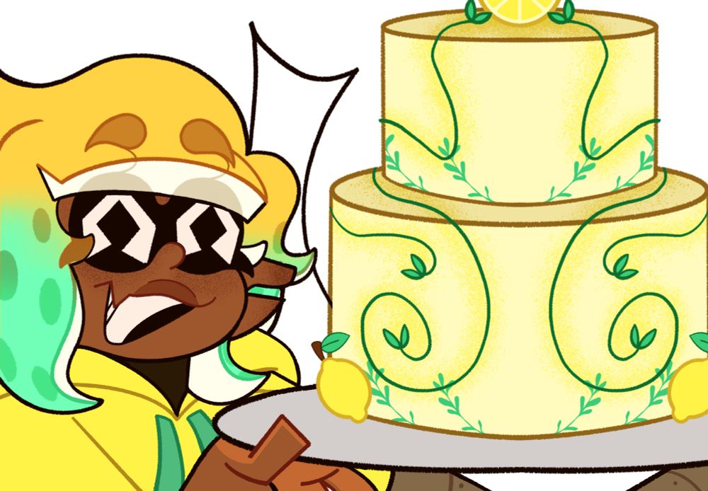 Hoodie with her signature lemon cake.