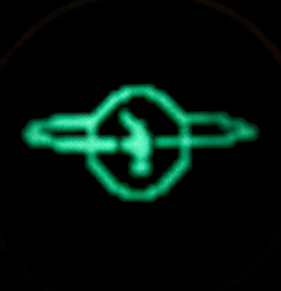 The same logo from the previous post but now a light green as it glows in the dark 