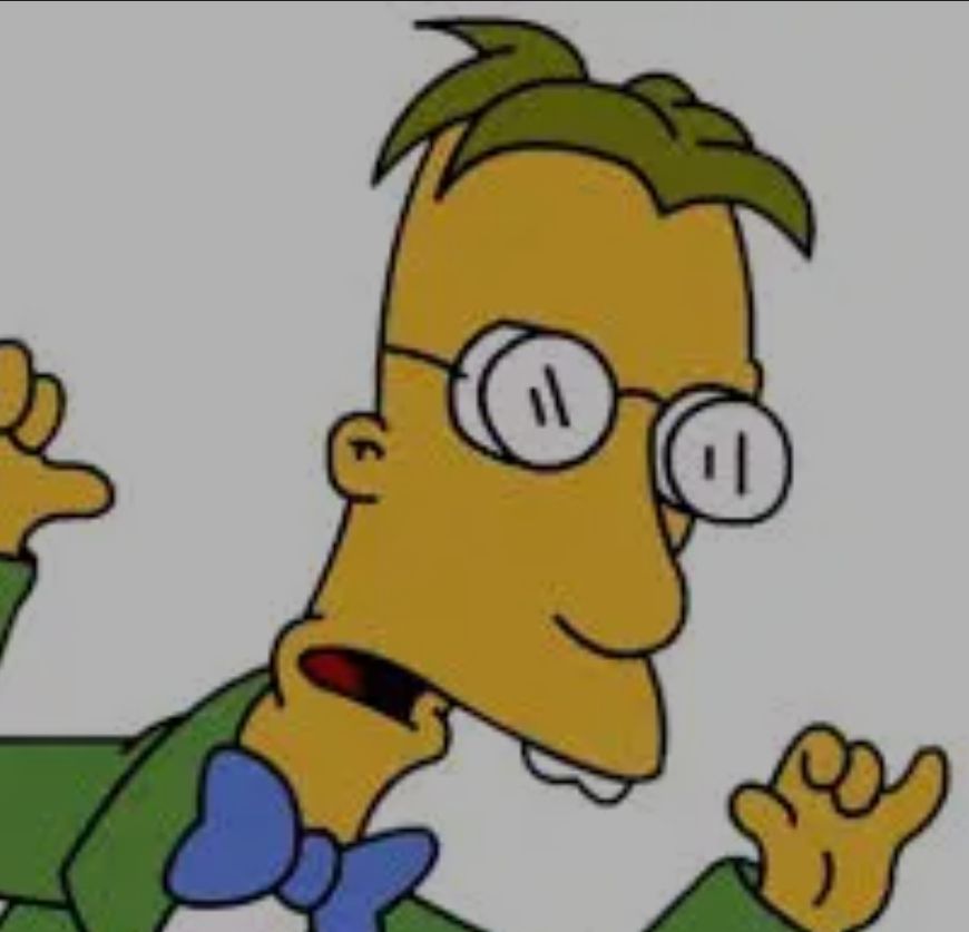 Professor Frink with the glavin and the what not