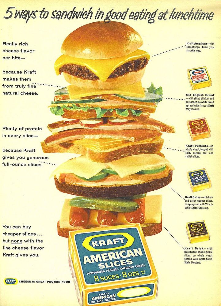 Krafr cheese slices advert