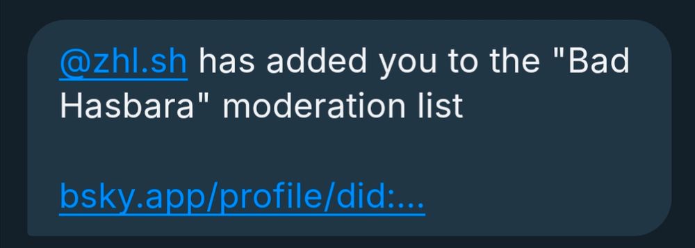 @zhl.sh hast added you to the "Bad Hasbara" moderation list