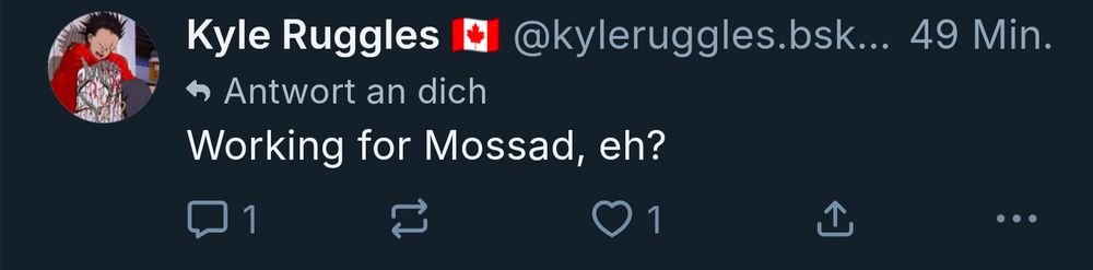 kyleruggles asking i'm working for mossad
