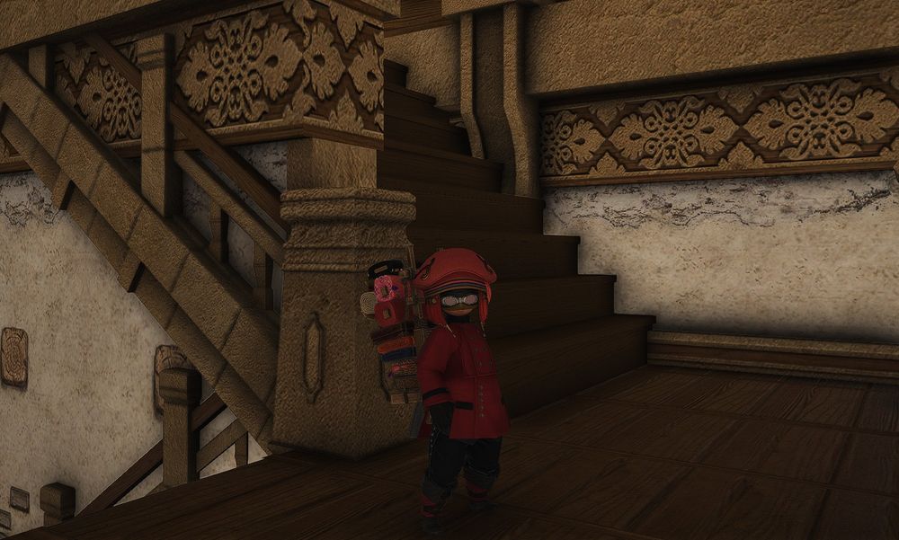 The stairs where the placed ones meet the authentic landing.