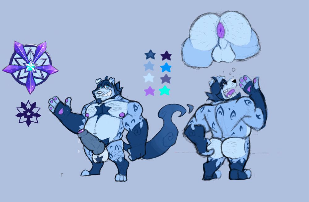 Character sheet, full nude