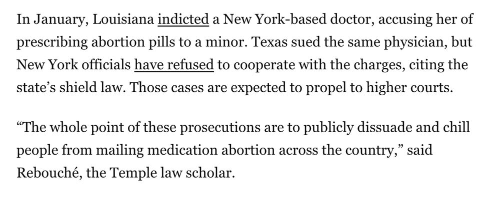 “The whole point of these prosecutions are to publicly dissuade and chill people from mailing medication abortion across the country,” said Rebouché, the Temple law scholar.
