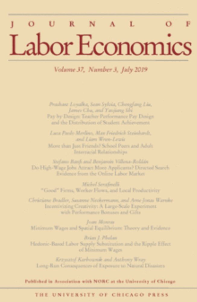 More than Just Friends? School Peers and Adult Interracial Relationships | Journal of Labor Economics: Vol 37, No 3