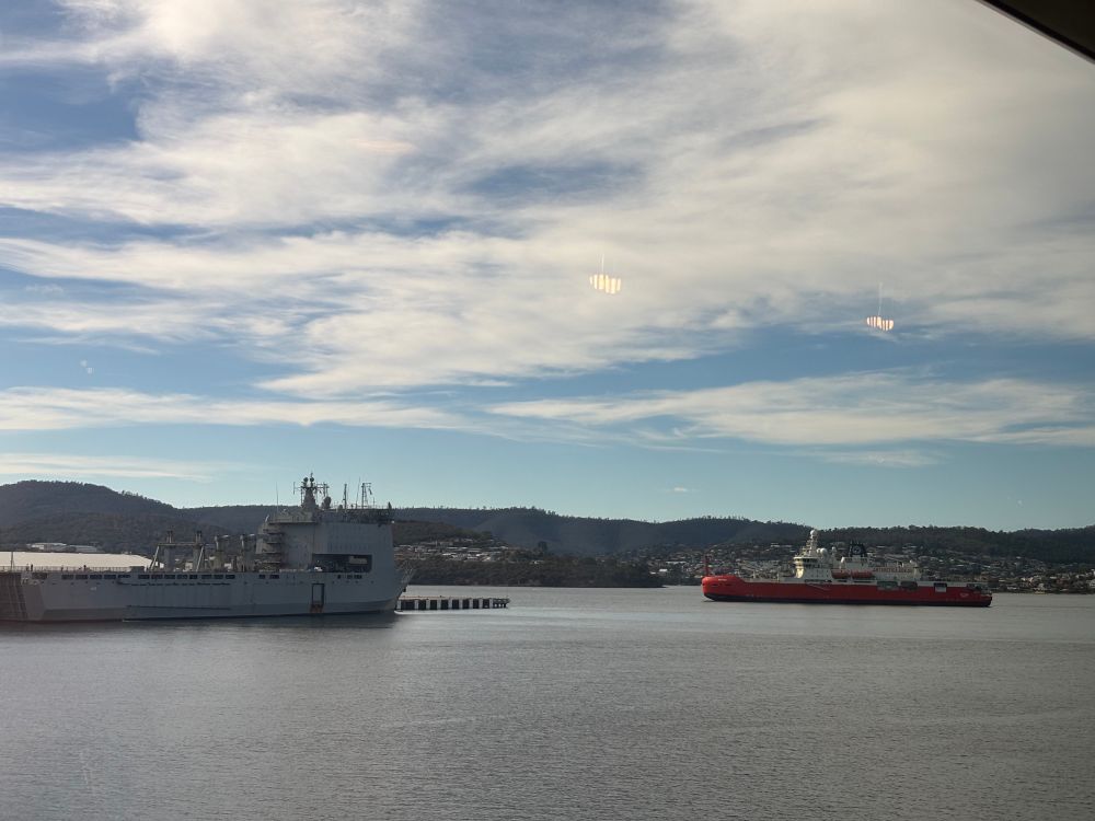 RSV Nuyina returning to Hobart after nearly seven weeks at sea. 