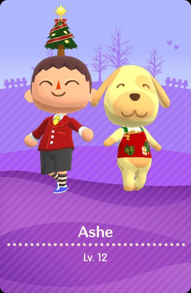 My Animal Crossing person and Goldie, a character from the game 