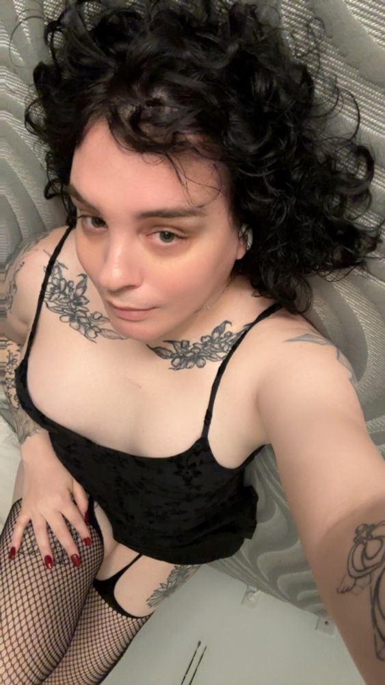 Woman in fishnet stockings 