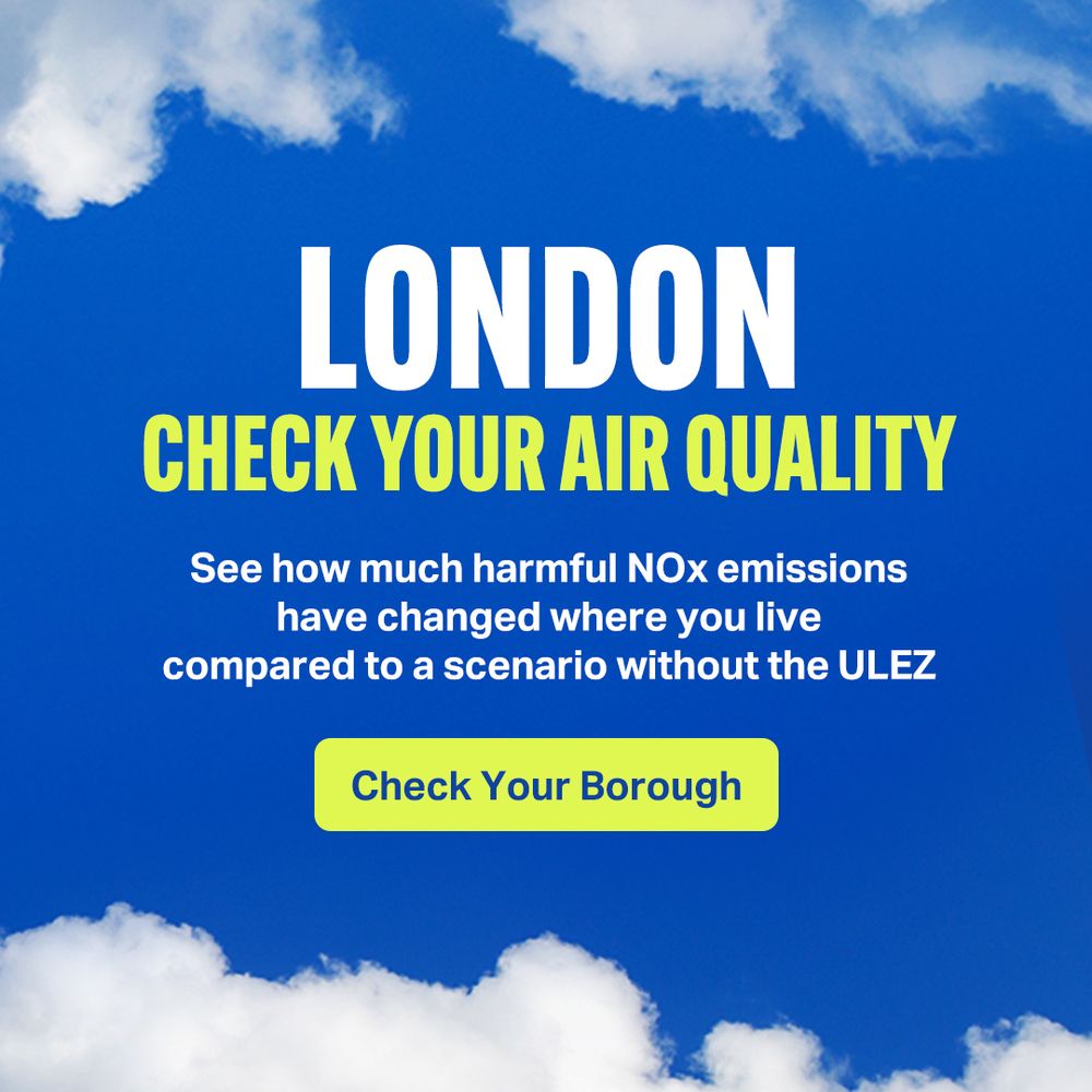 London Check Your Air Quality. See how much harmful NOx emissions have changed where you live compared to a scenario without the ULEZ.