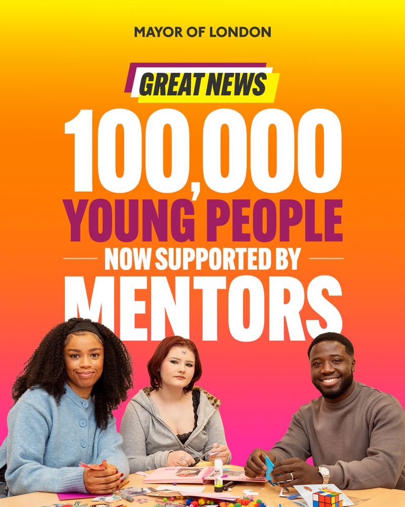 Great news: 100,000 young people now supported by mentors.