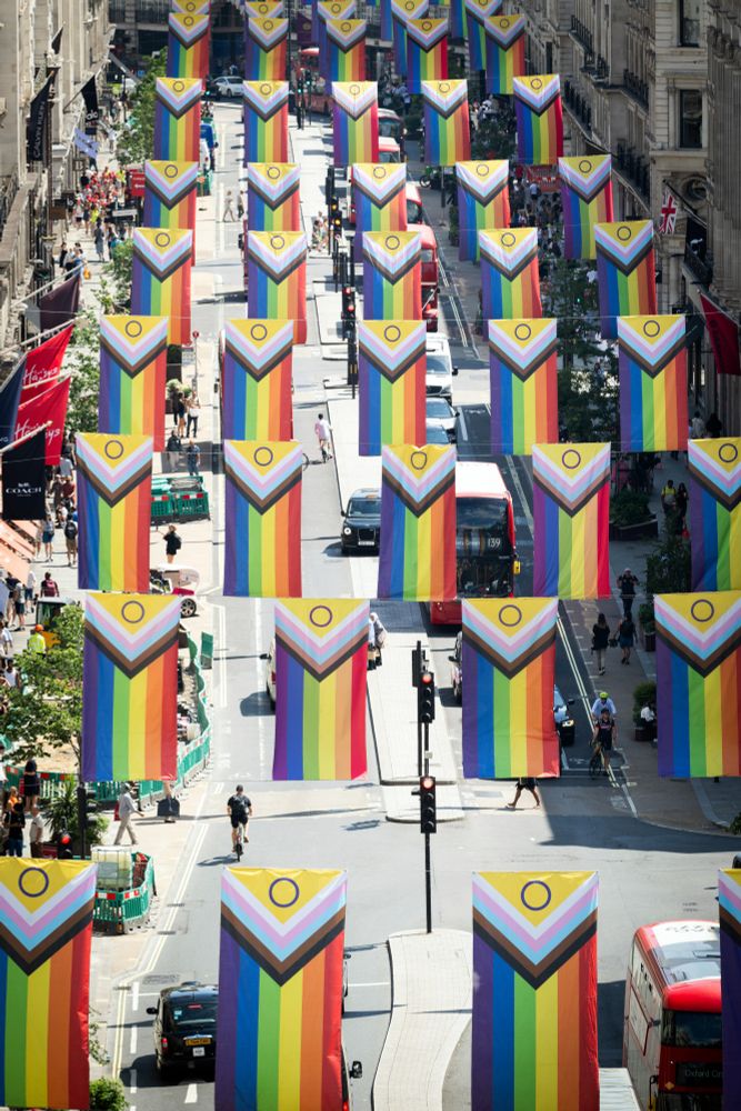Pride Flags on Regent Street