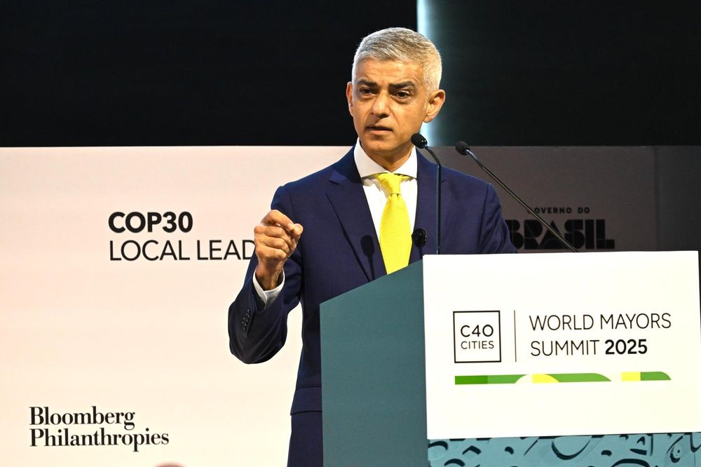 Mayor of London, Sadiq Khan at C40 World Mayors Summit 2025.