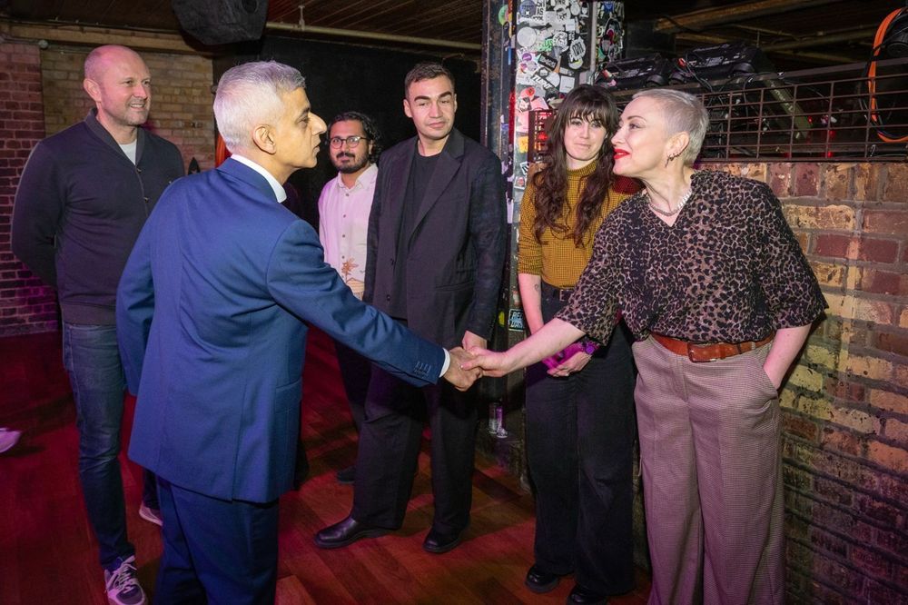 Mayor of London Sadiq Khan greets members of the new Nightlife Taskforce inside Fabric London.