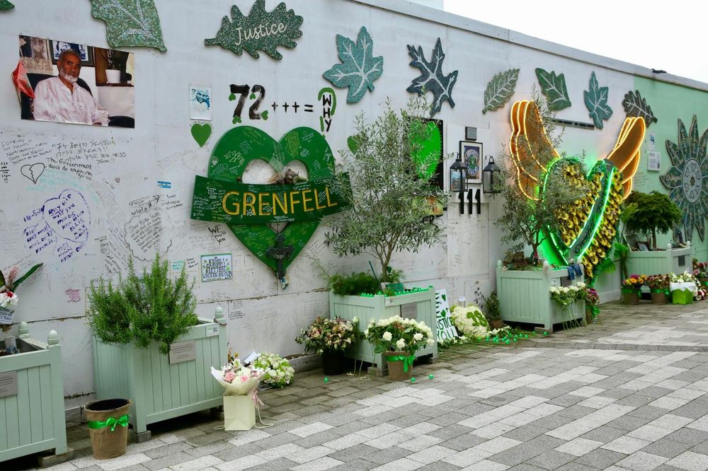 The Grenfell memorial wall.