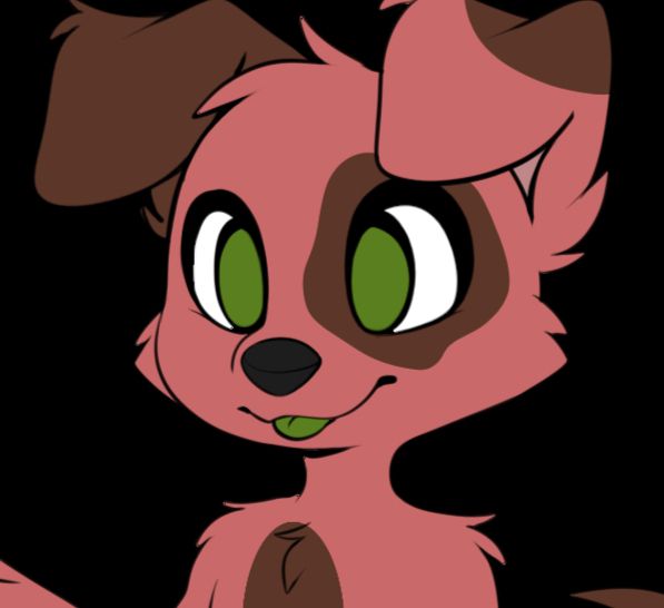 A red and brown dog with brown spots.