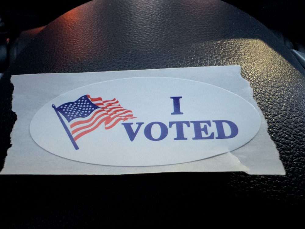 Photo of "I Voted" sticker