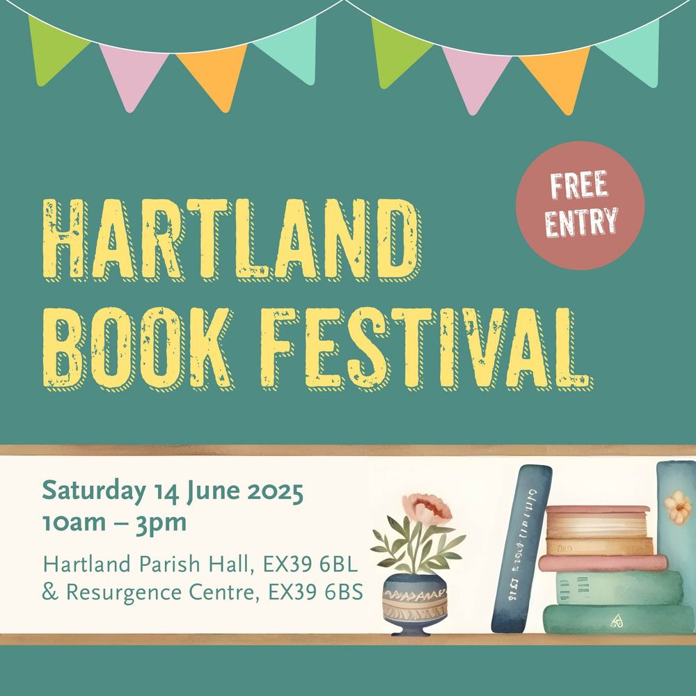 Hartland Book Festival - #FREE ENTRY

Saturday 14 June 2025 
10am — 3pm 

Hartland Parish Hall, EX39 6BL 
& Resurgence Centre, EX39 6BS