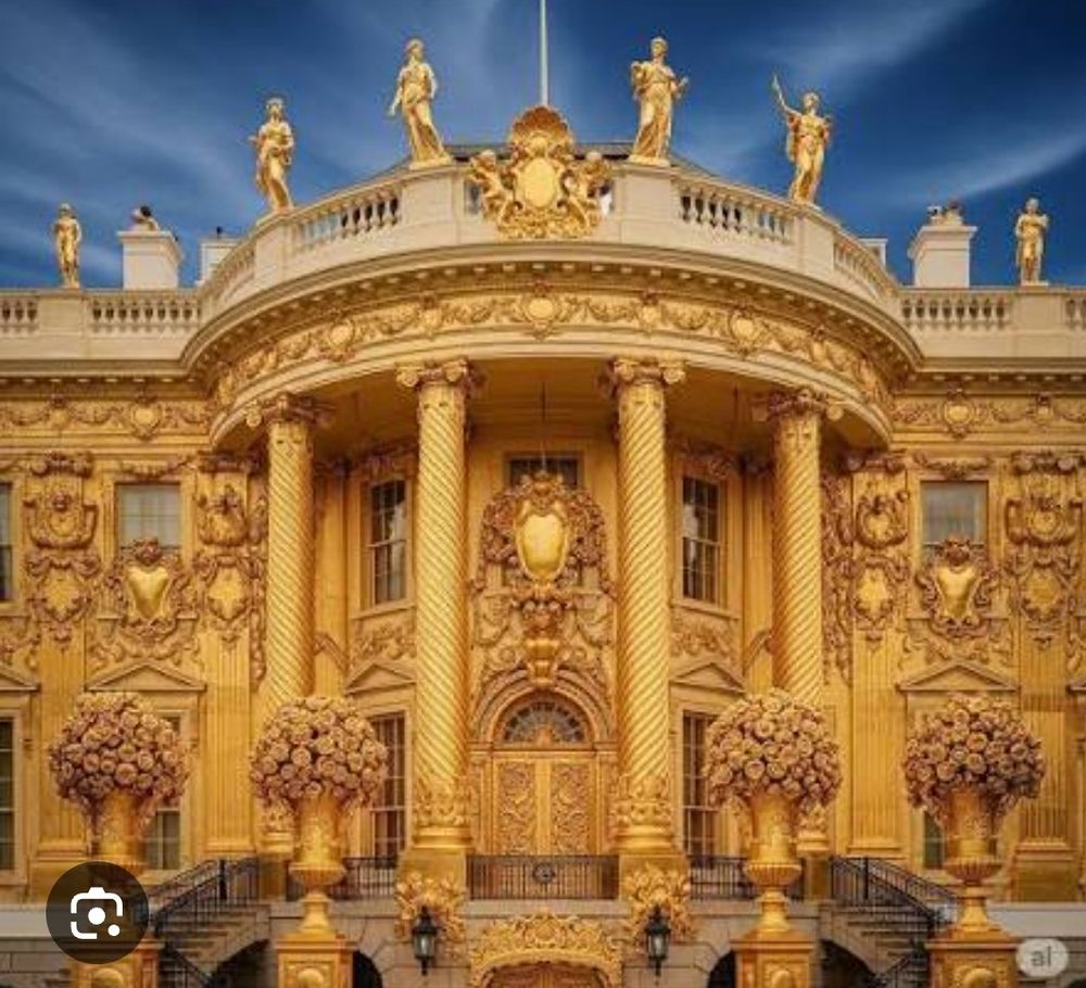 The White House painted gold
