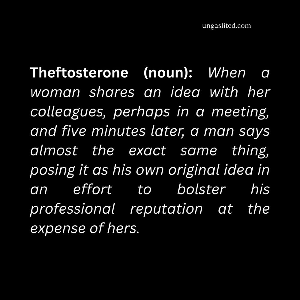 post on the term' theftosterone'