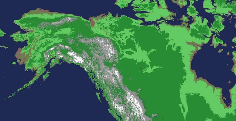 elevation data map of Alaska/Canada/PNW