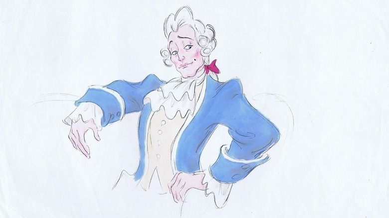Concept Art pour Gaston, un noble à la perruque poudrée et mouche sur la joue