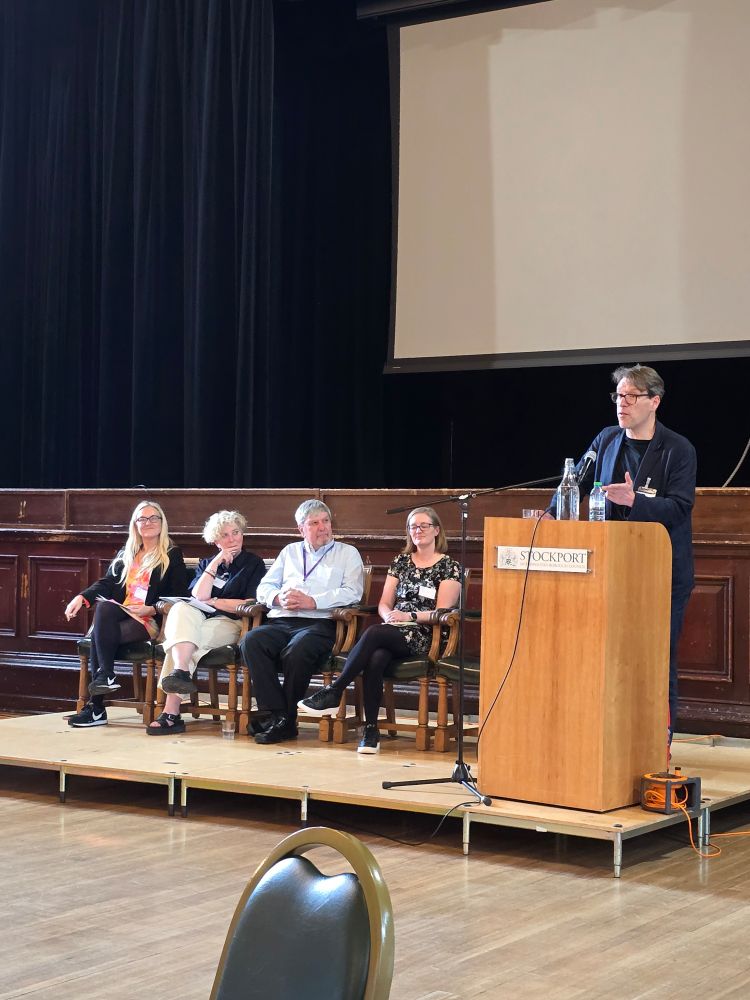 Patrick Butler of the Guardian with Dr Juliet Stone Gareth Morgan Lindsey Poole and Niamh