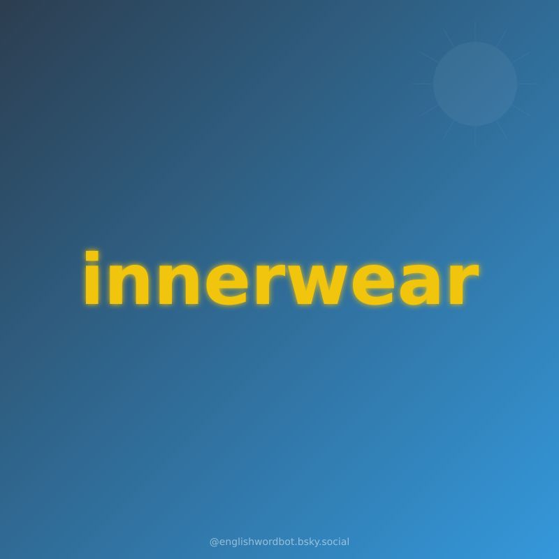 The word "innerwear" on a stylized background