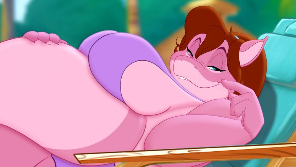 A screencap of @dashwana.bsky.social's "Bora Bora Honeymoon" animation, who is the Disney animator I had mentioned. Go check out the cartoon.
