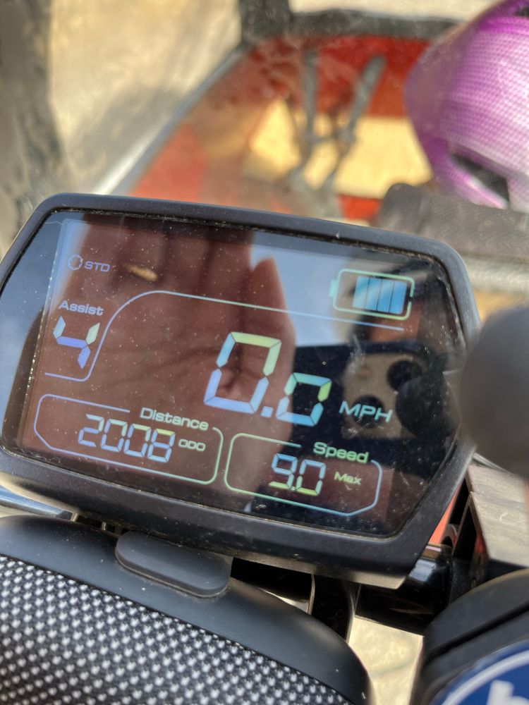 a bike odometer that says 2008 miles