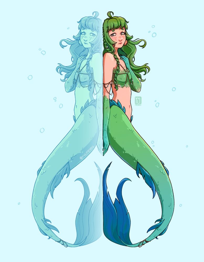 Mermay day 1: Mirror,  by Yulimendu 