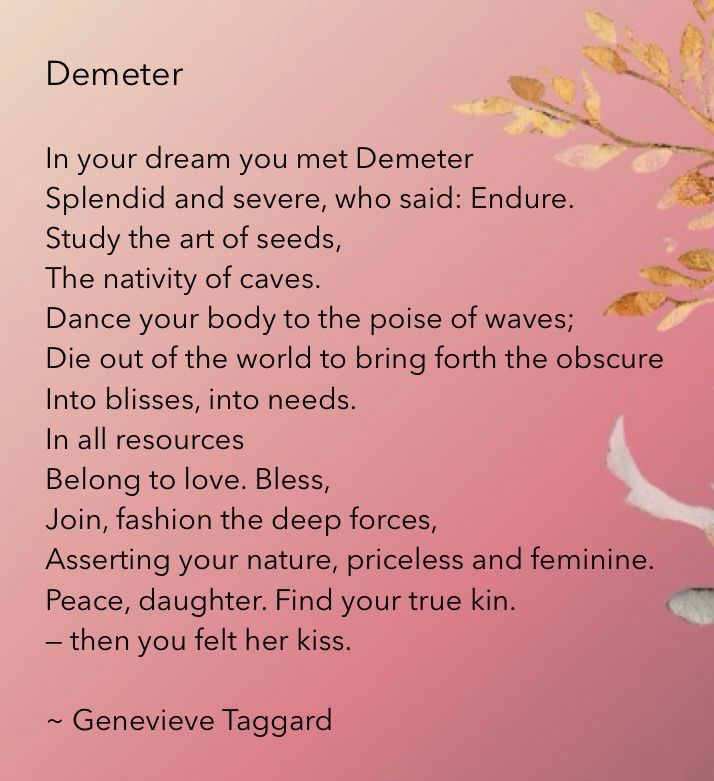 Demeter by Genevieve Taggard