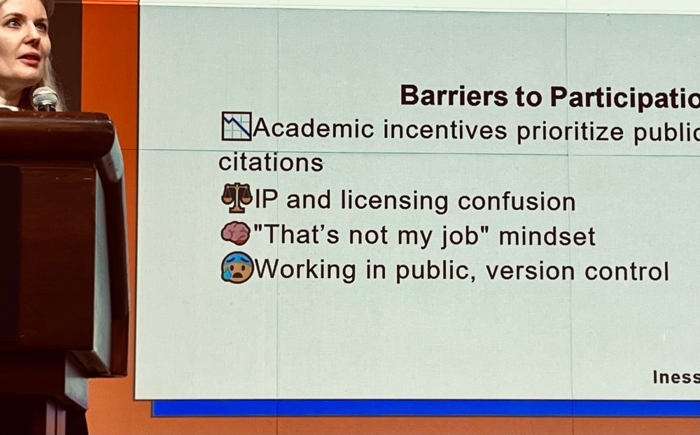 Academic incentives prioritize public citations
IP and licensing confusion
"That's not my job" mindset
Working in public, version control
