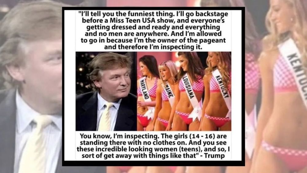 Trump bragging about walking in on nude 14-16 yo women 