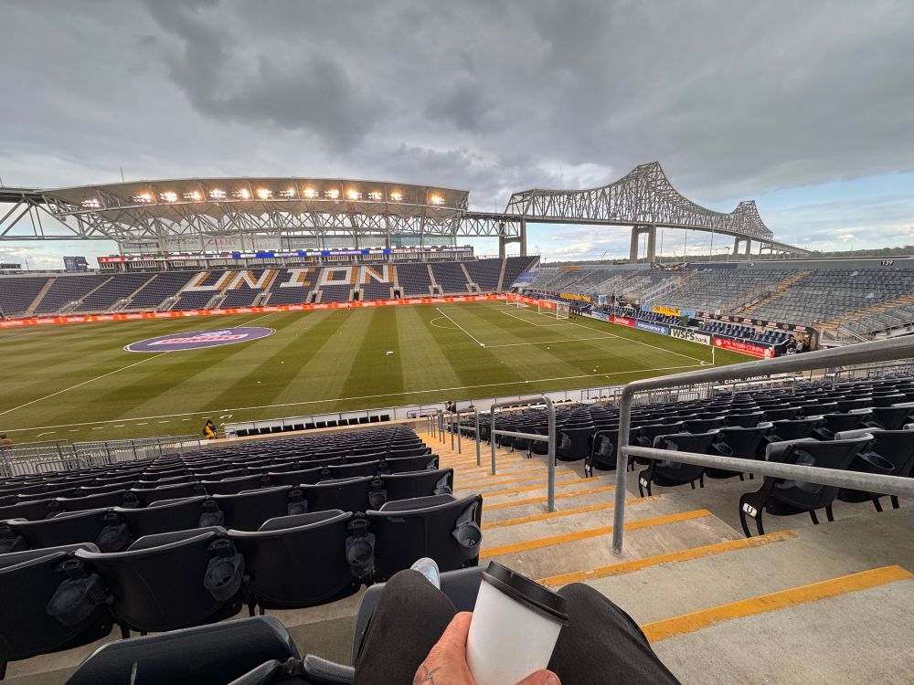 A panoramic view of Subaru Park, outside of Philadelphia, ahead of tonight’s match between the Union and Lionel Messi’s Inter Miami.