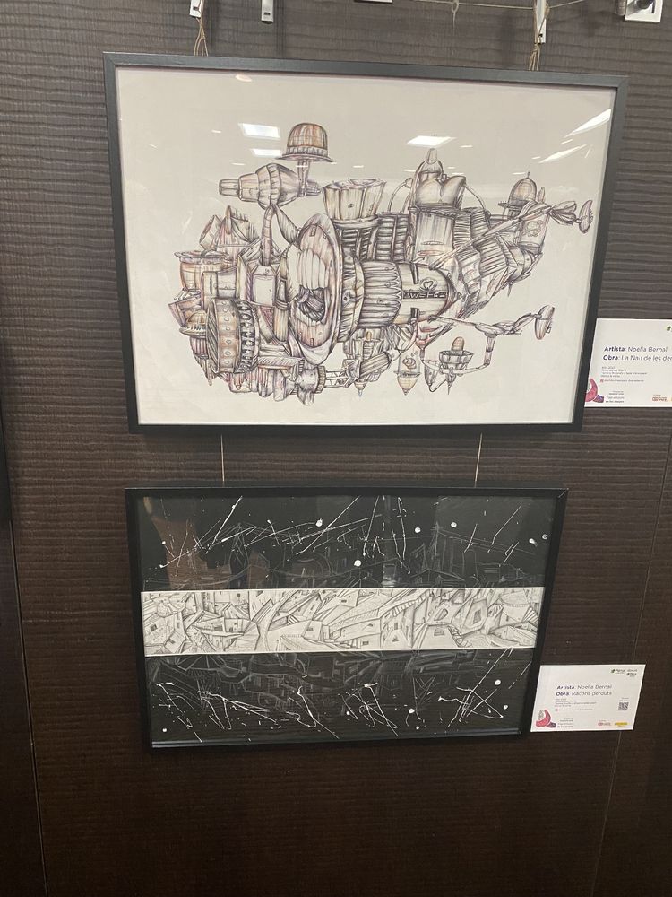 Art created by people with intellectual disabilities hanging on a wall