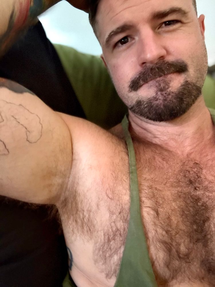 Selfie with my arm raised
