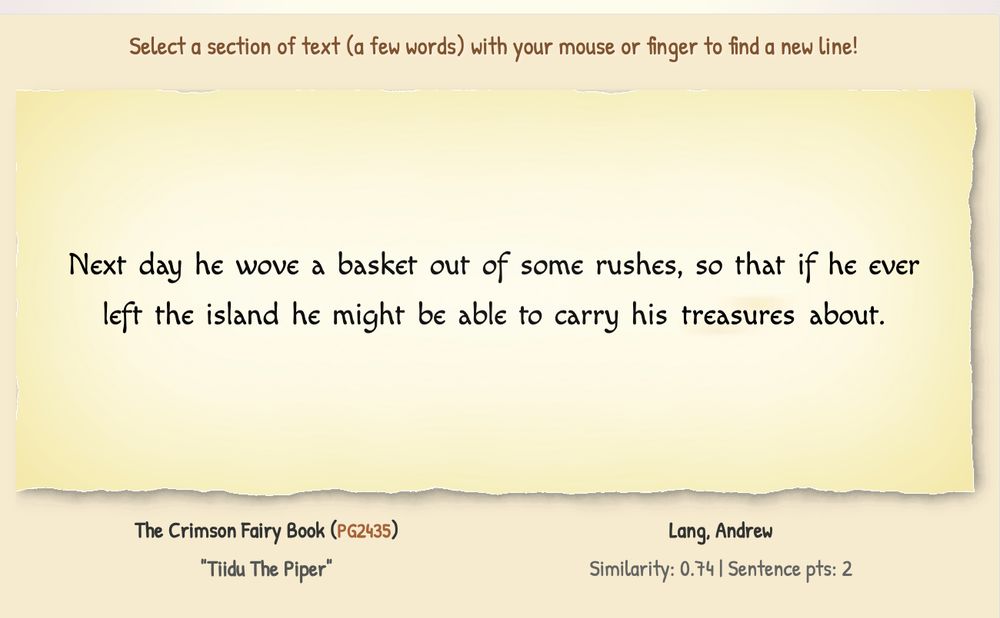 Next day he wove a basket out of some rushes